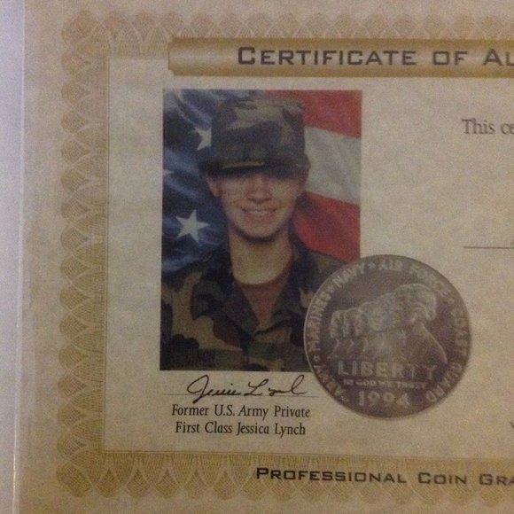 PCGS 1994-W Graded MS70 Women in Military Silver $1 Signed by Jessica Lynch - Picture 4 of 5